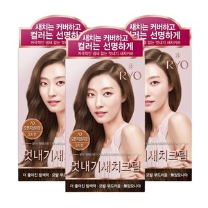 AP 려 우아채 새치크림 염색약 7O오렌지브라운x3개, 7O오렌지브라운, 3개