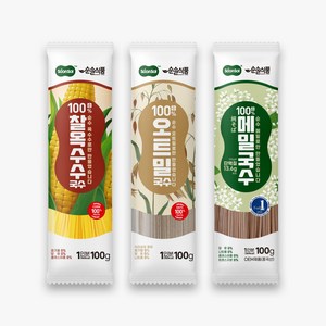 순솔 100% 메밀국수 오트밀국수 찰옥수수국수 (100g x 5봉) 냉면 막국수면 소바 온면 글루텐프리 다이어트 파스타 링귀니면 스파게티면 고단백질면 제로슈가 제로당 저칼로리, 메밀국수 100g x 5봉