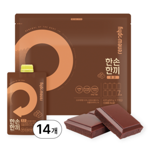 리뉴파이 한손한끼 단백질 쉐이크, 초코맛, 14개, 60g