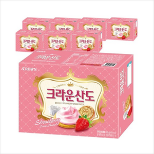 크라운 산도 딸기크림치즈, 323g, 8개