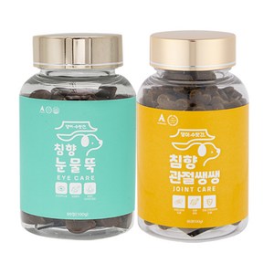 강아지 눈영양제 눈물자국 루테인 백내장 오메가3 댕이수랏간 침향 눈물뚝 99정 시즌2, 눈물뚝 1개 관절쌩쌩 1개