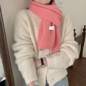 레이디티거 겨울 무지 심플 니트목도리 머플러