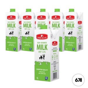 밀크 시크릿 저지방우유, 1L, 6개