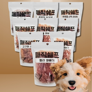 매직쉐프 육포 건조 대용량 대포장 일키로그램 강아지간식, 오리 슬라이스, 2개, 1kg