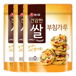 농심 건강한 쌀 부침가루, 450g, 3개