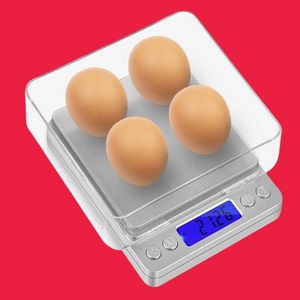 빼자펫 대용량 초정밀 전자저울 3kg 0.1g, 실버, 1개, 주방저울