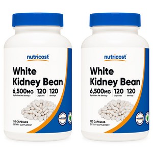 뉴트리코스트 White Kidney Beans 흰 강낭콩 650mg 120캡슐 2팩, 2개, 120정