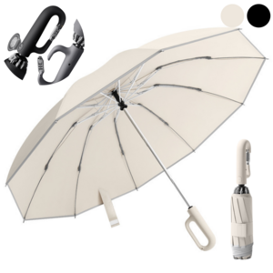 초대형 거꾸로 골프우산 프리미엄 자물쇠 도난방지 세이프티락 3단 자동 접이식, 1개, 블랙