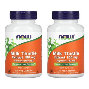 나우푸드 2개X 강황 함유 밀크시슬 추출물 150mg 베지 캡슐 120정, 2개