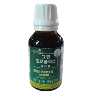 네이티브 브라질 그린 프로폴리스 원액 30ml 1병 아르테필린c 식약처 인증, 1개