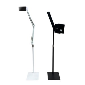 블루밍홈 책상 침대 누워서 자바라 태블릿 핸드폰 스탠드 거치대, 블랙, 1개