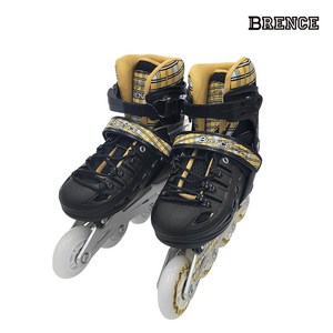 브렌스 KC인증 아동 유아 인라인스케이트 사이즈조절, 네오블랙, 1개