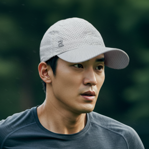 [러너들의 제2의 심장] 에버문 쿨 매쉬 여름모자 남자 스포츠 메쉬 캡모자, 그레이, 1개