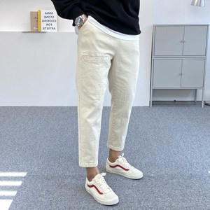 빠델 빅포켓 반배기 와이드 밴딩 카고바지