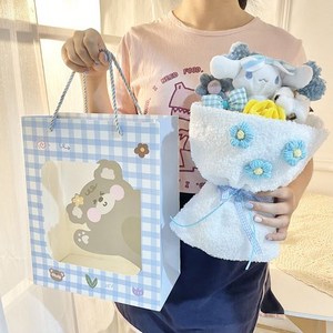 (오늘출발)시나모롤 인형다발 토끼 꽃다발+쇼핑백, 시나모롤 블루
