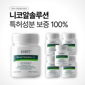 에이빗 니코알 솔루션 특허성분 600mg, 6박스, 45정