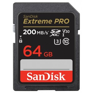 샌디스크 익스트림 프로 SD메모리카드 Exteme PRO UHS-I 64GB + SD카드 케이스, 1개