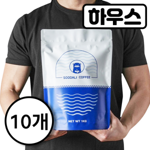 수달리 커피 하우스 블렌드 커피 원두, 홀빈(분쇄안함), 1kg, 10개