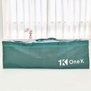 [스트랩월드 - 슈퍼싱글/싱글 ] 토퍼 라텍스 메모리폼 매트리스 이불 보관 가방, 딥그린, 1개