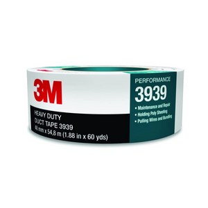 3M 3939 Heavy Duty Duct Tape Silve 1.88 in x 60 3M 3939 고강도 덕트 ​​테이프 은색 1.88인치 x 60야드 x 9.0밀 –, 1개, null) 48 mm x 54.8 m