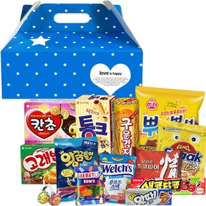 행복장바구니 과자선물세트, 04.파란별손잡이세트B, 1개