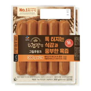 [메가마트]CJ 더 건강한 그릴후랑크 300g*2개, 600g, 1개