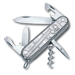 VICTORINOX (빅토리 녹스 스파르탄 실버테크 스위스 군용 나이프 다기능 나이프 아웃도어 방재용품 코르크 마개뽑이 마이너스 드라이버 포함 캔 절단 탑재 12기능을 탑재한 스위, 1개