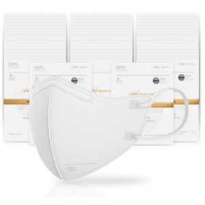 아에르 어드밴스드 보건용 마스크 M KF94, 50개입, 1개, 화이트