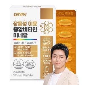 [박스당 2개월분] GNM 장용성 이뮨 종합비타민 미네랄 / 멀티비타민 비타민A B C D E, 60정, 1개