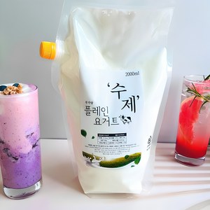 요거몰 수제 무가당 플레인 요거트 2000ml / 1000ml, 1개, 2L