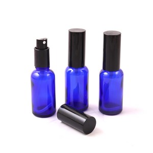 아이디몬 청색 유리공병 30ml 스프레이형 두꺼운 에센스 병 스킨 용기 오일 화장품 헤어 향수, 단품, 1개