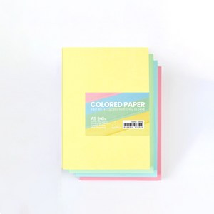 PaperPhant 4컬러 색지 (4 COLORED PAPER) 90g, A5 240매