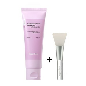 [물광피부]+비건이펙트 슬로우 앤 에이징 콜라겐 물광 랩마스크 80ml 1개 Veganifect 물광리프팅 초저분자 콜라겐 피부쿨링 매끈결광피부 속광피부 각질피지제거 수분광 저자극, 1개입