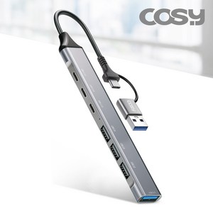 코시 UH2257CA 로키 듀얼 커넥트(C+A) 7포트 USB 허브(USB 3.0 USB 2.0), 1개