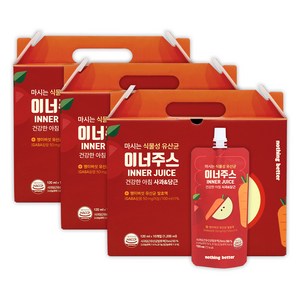 낫띵베럴 마시는 식물성 유산균 이너주스 사과당근, 120ml, 30개