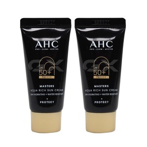 AHC 마스터즈 아쿠아 리치 선크림 SPF50+ PA++++, 10ml, 2개