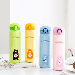 해피베어 원터치 보온보냉병 500ml 4color, 그린