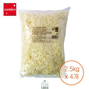 썬리취 모짜렐라 골든피자치즈 (PA) 냉동, 2.5kg, 4개