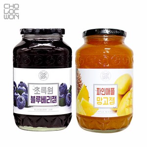 초록원 블루베리잼 1kg +파인애플망고잼 1kg (쨈 토스트 시럽)