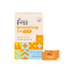 정관장 홍이장군 멀티비타민미네랄 구미 망고맛 2.5g 60입, 1개