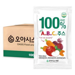 오아시스 국내산 ABC주스, 30개, 100ml