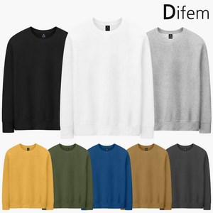 디프엠 남녀공용 특양면 오버핏 무지 맨투맨 8컬러 M~3XL 라운드 무지 티셔츠
