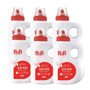 비앤비 유아 섬유세제 본품, 1.5L, 6개