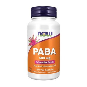 NOW [해외직송품] 나우푸즈 PABA 500mg 100캡슐, 1개, 100정