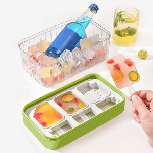 스피세프 대용량 실리콘 얼음트레이 아이스크림트레이 세트, 1세트, 그린