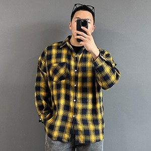 [당일출고] 남여공용 꾸안꾸 체크 셔츠 남방