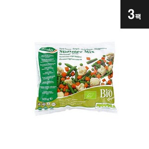 [자연원] [ARDO] 냉동 유기농 채소믹스 600g x 3팩, 3개, 상세 설명 참조