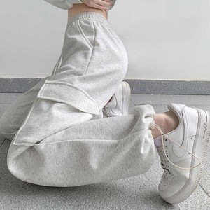 러블리 여성 조거 카고팬츠 와이드 통 바지 밴딩 하이웨스트 4색