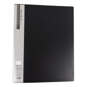 아임오피스 PP 클리어화일 A4 20매 6컬러 인덱스 프리미엄, 검정10개