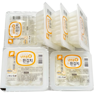 냉면흰무절임김치150g(2~3인분)X10개 30개 50개 전문점 업소 가정용 아이스박스포장, 150g